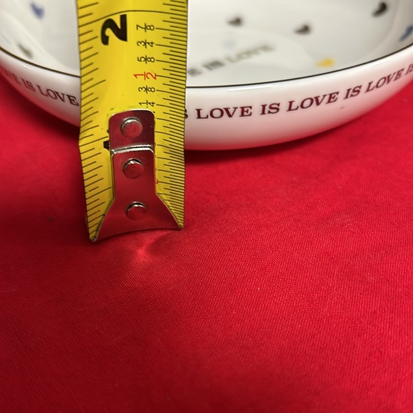 Williams Sonoma Pottery Barm small dipping/trinket bowl hearts with gold trim - Picture 5 of 7